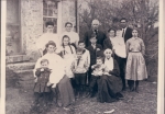 Some of the family of my grandmother Isabel (not pictured) circa 1908. My great-grandfather Robert Curry Mallon b. 1839 Ireland d. 1914 Kansas- Stonemason, farmer- Standing center, white mustache. My great-grandmother Mary Smith Stephens b. 1851 New York d. 1935 Kansas- Seated far right- She had 10 children