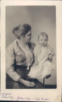 My grandmother Ada Coy with my 8 month old mother in 1917.