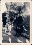 My gradmother Ada French Coy and me San Juan Capistrano Mission 1949.