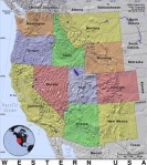 Map Western USA
